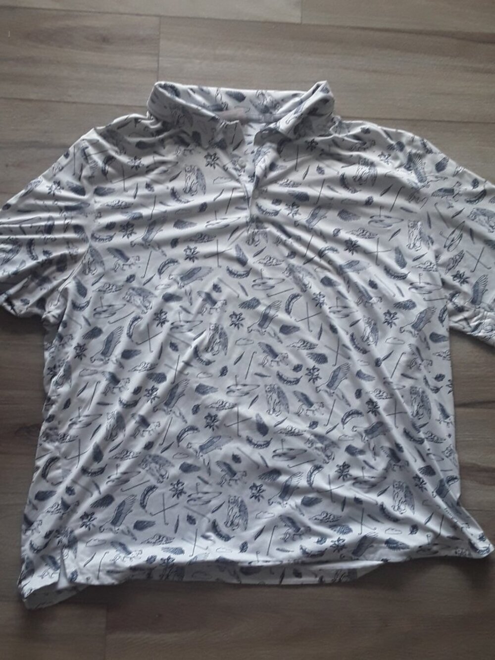 Puma Graphic Polo Shirt XXL – All Over Nature Print – Size XXL